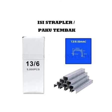 

Refill Isi Isian Staples Steples Stapler Gun Paku 8MM Reparasi Jok Kulit Motor