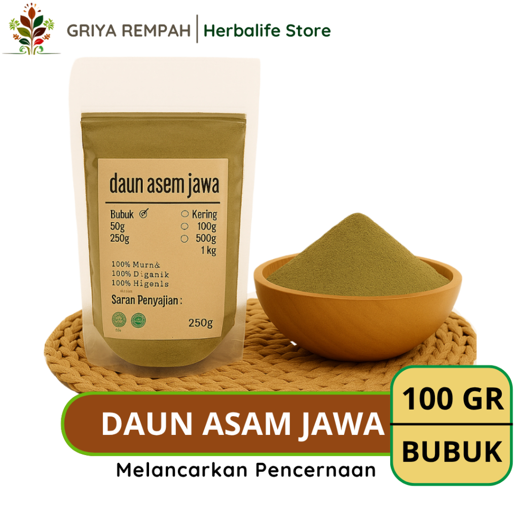 

DAUN ASEM JAWA BUBUK 100 GRAM – Asam Jowo Ramuan Rempah Herbal Kering Alami dengan Khasiat Jamu Tradisional Simplisia Tamarindus indica