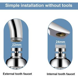 Kepala Kran Air Wastafel Cuci Piring 3 Mode Splash Flexible Kaku D001