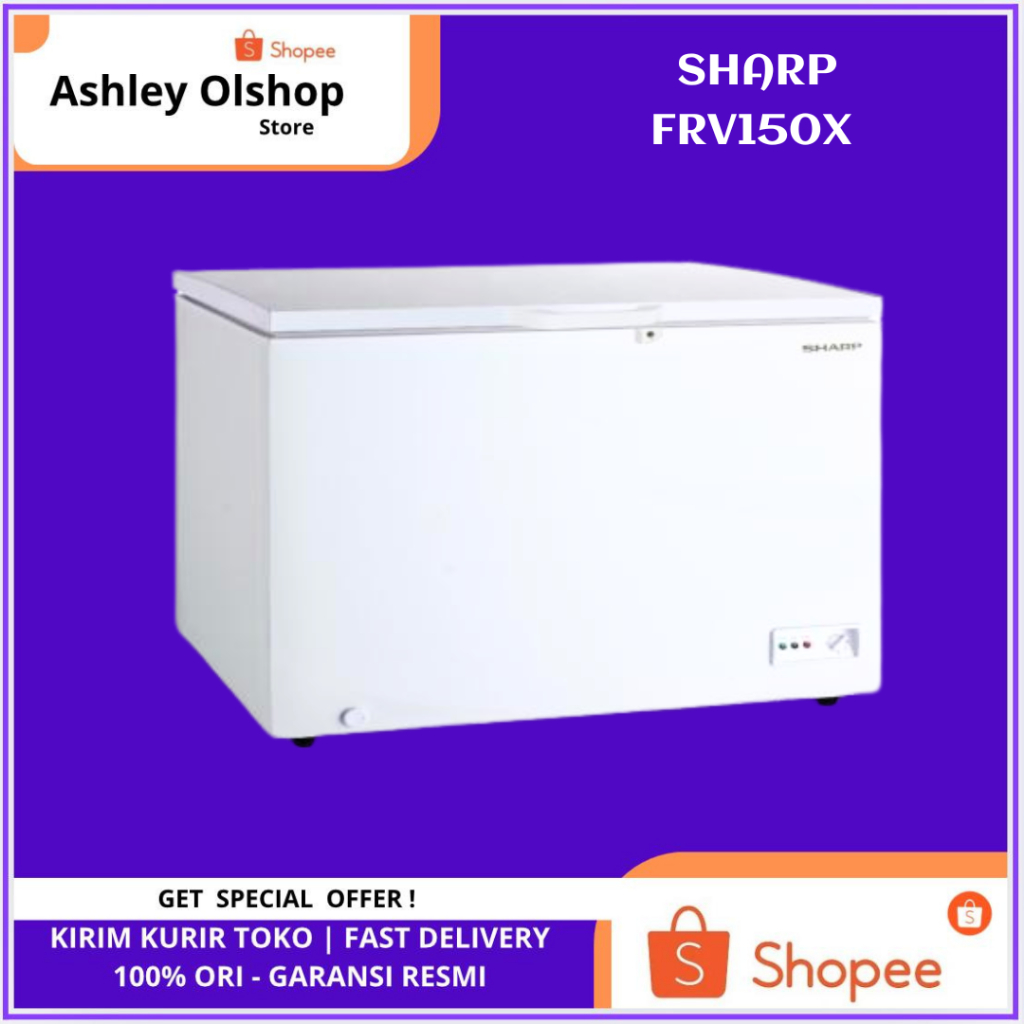 Sharp FRV-150X Chest Freezer Series 140 Liter Sharp FRV150X Key Lock