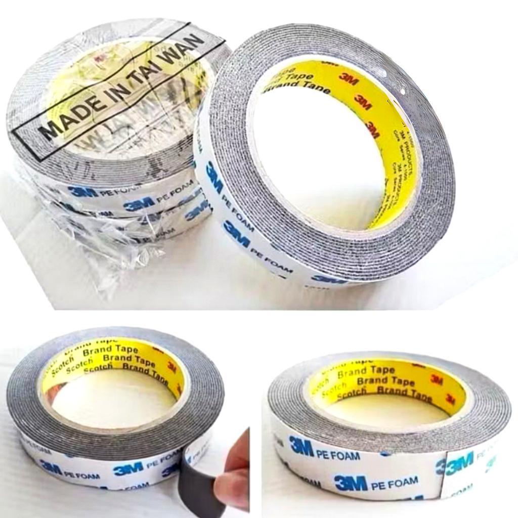 Double Tape Super Kuat Perekat 2 Sisi 3M Untuk Mobil Motor Dll Busa Foam 2 cm x 4 m / Double Tape 3M