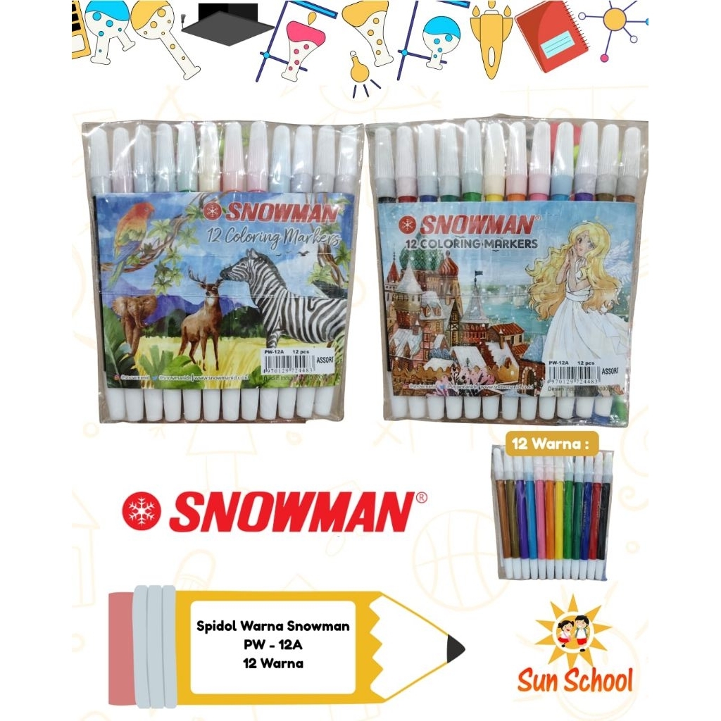 

Spidol Warna PW-12A 12 Snowman