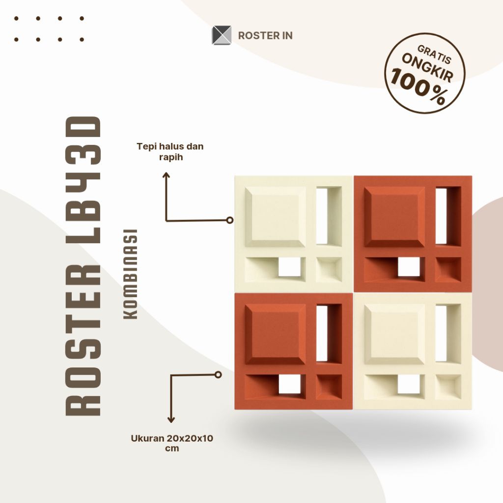 JUAL ROSTER BETON MINIMALIS ,ROSTER BETON LB4 3D