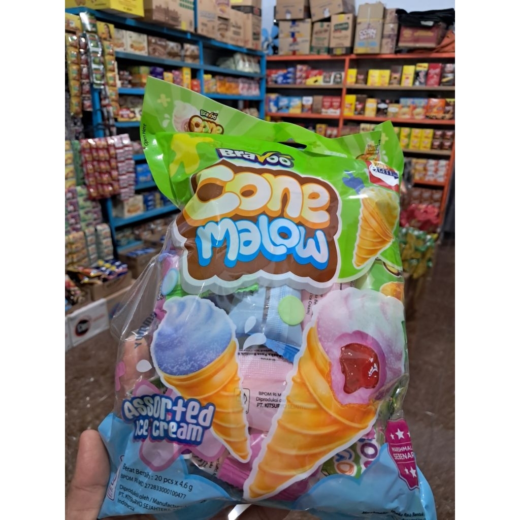 

(Dus) Cone Malow candy 4.6gx12 pack (240 pcs)