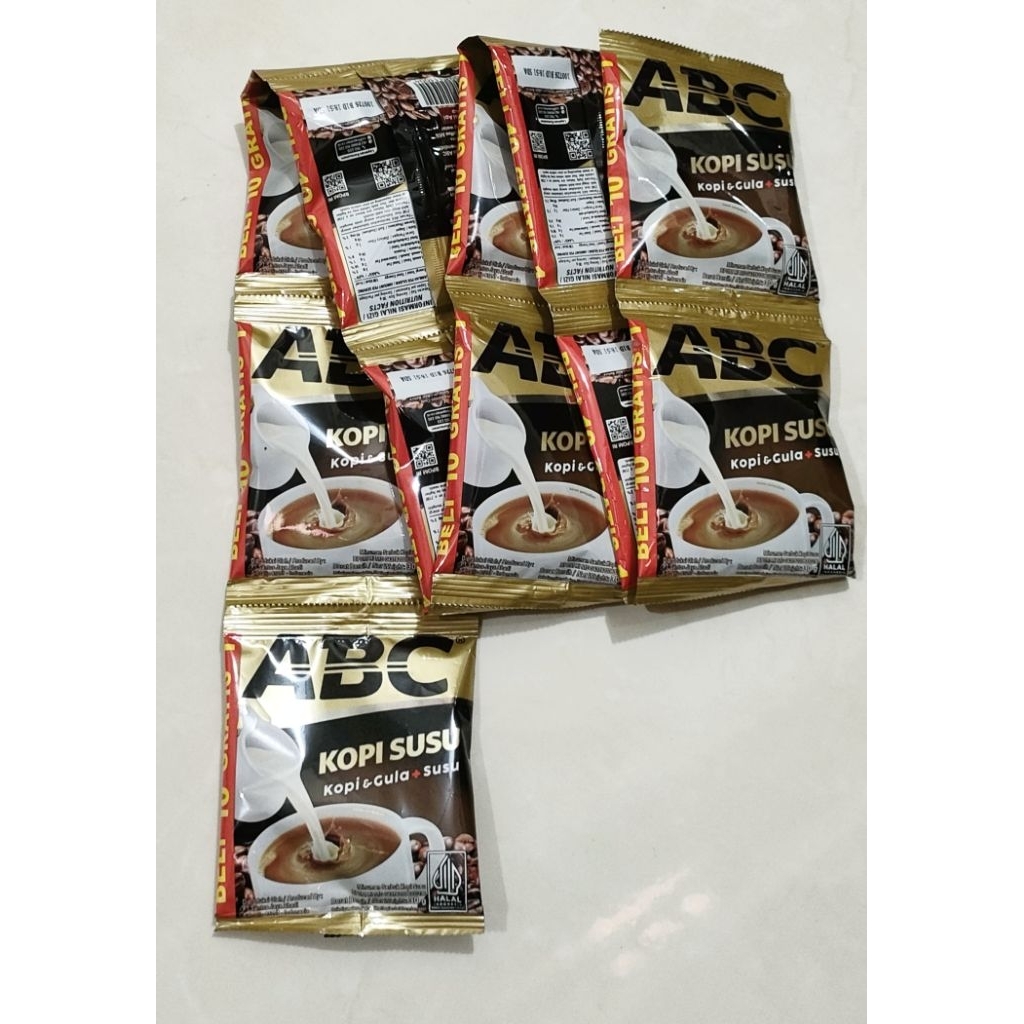 

Kopi ABC kopi susu sachet 30 gram 1 renceng [ isi 10pc + 1 ]