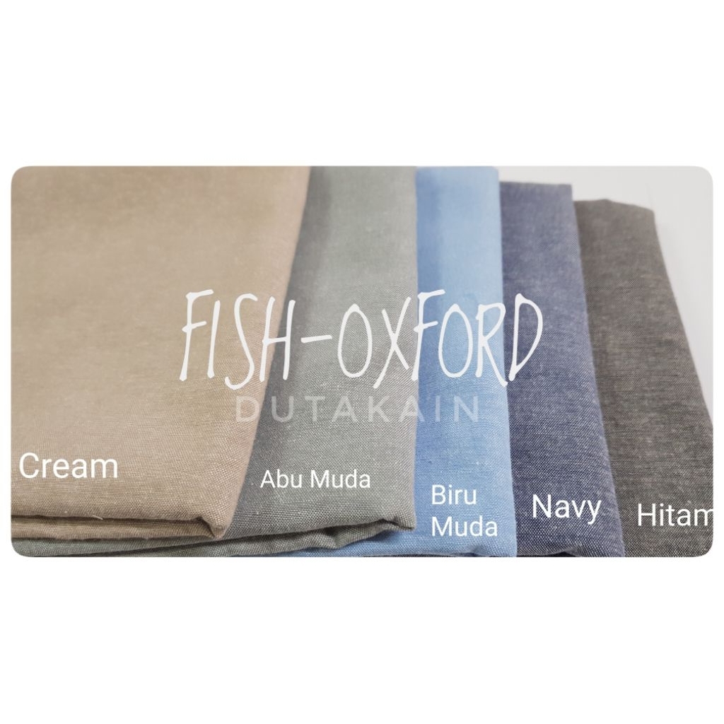Kain Katun Oxford/Cotton Oxford / Bahan Cotton Oxford FISH-OXFORD