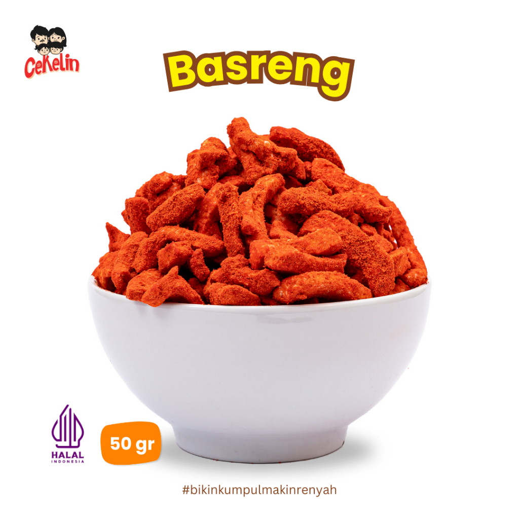 

Cekelin Cemilan Keluarga Indonesia Bakso goreng/ Basreng/ kripik basreng/ krupuk basreng