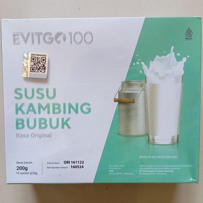

SUSU KAMBING EVITGO100 RASA ORIGINAL 1 BOX 10 SACHET