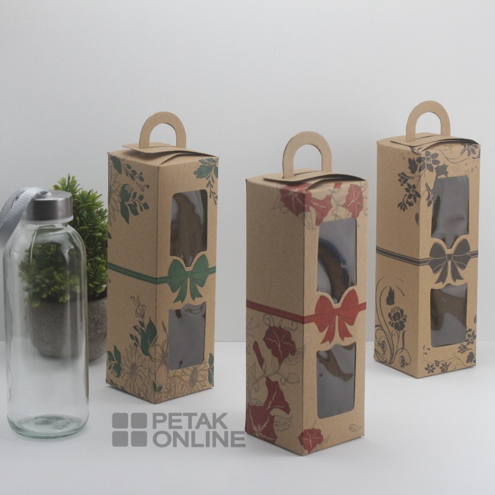 BOTOL/ TUMBLER BENING 420 ML KEMASAN BOX TENTENG COKLAT