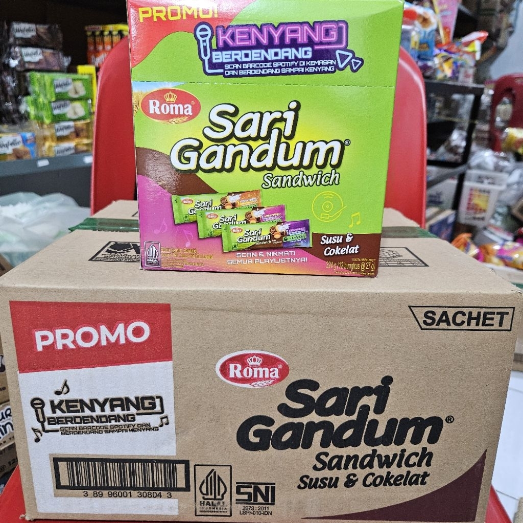 

1 Dus Sari Gandum Box Sandwich Susu & Cokelat