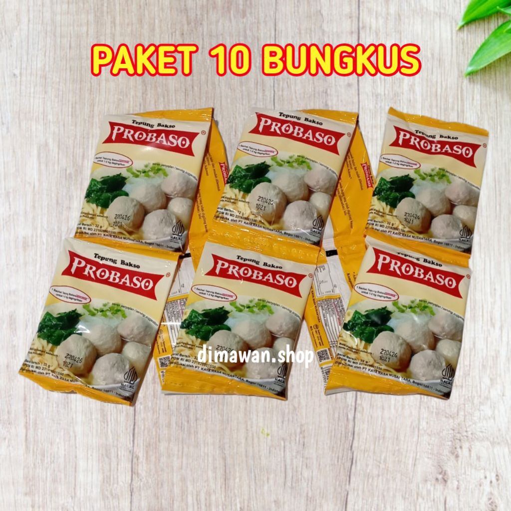 

PROBASO tepung pengenyal bakso 32 gram ( 10pcs )