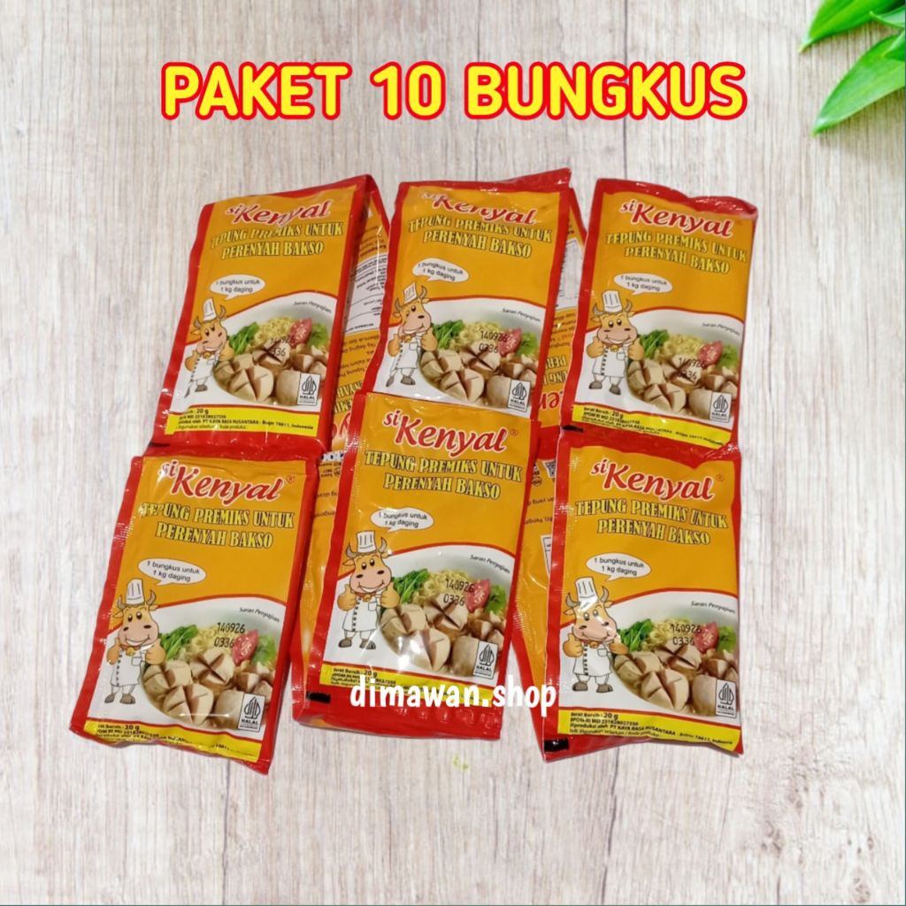 

SiKenyal tepung perenyah bakso 20 gram 1 pack ( 10pcs )