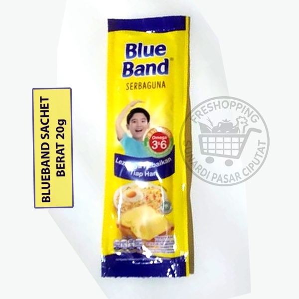 

Blue band sachet kecil 20 gram Margarin