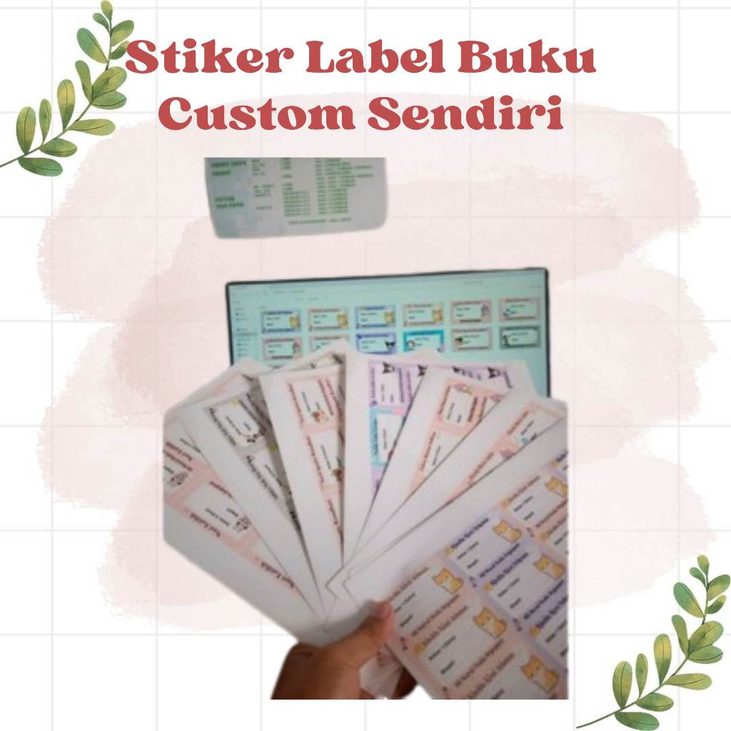 

Stiker Label Buku Pelajaran Custom By Order