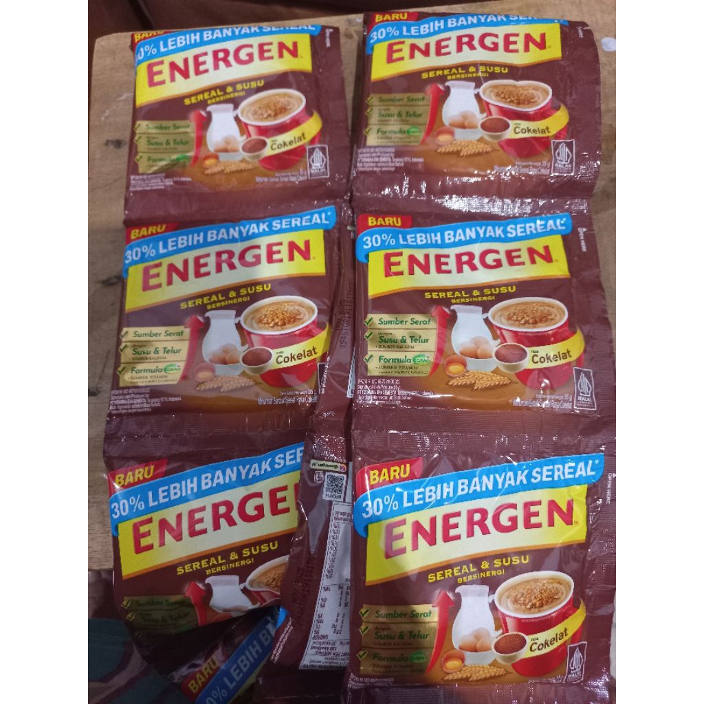 

Energen sereal rasa cokelat isi 10 per renteng