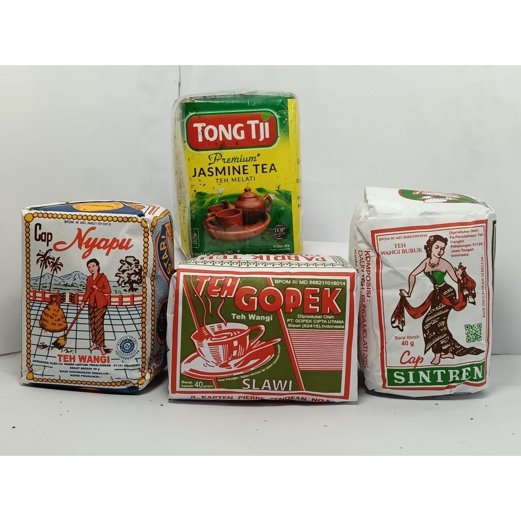 

Teh Racik Khas Solo (Nyapu,Sintren,Dandang Biru,Gopek,Tong Tji,999,Poci)