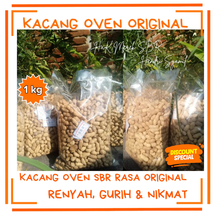 

Kacang Oven 1kg | Kacang Kulit Gurih Renyah Kacang Oven