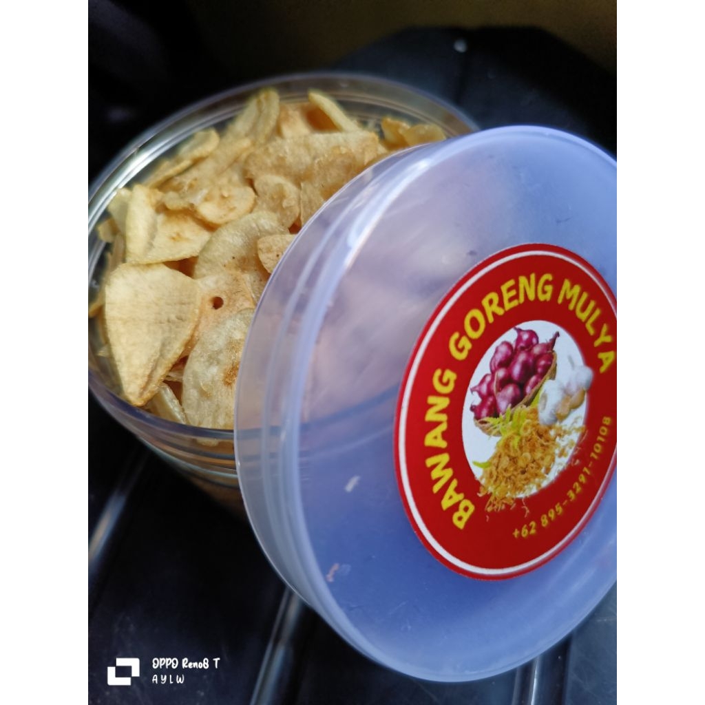 

Bawang putih goreng asli tanpa campuran renyah gurih kemasan toples kecil 100 gram