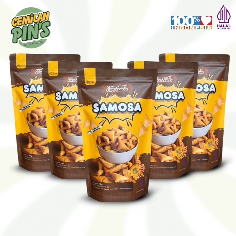 

SAMOSA Cemilan Pins Renyah Gurih Kekinian Halal Bisa COD Bikin Nagih