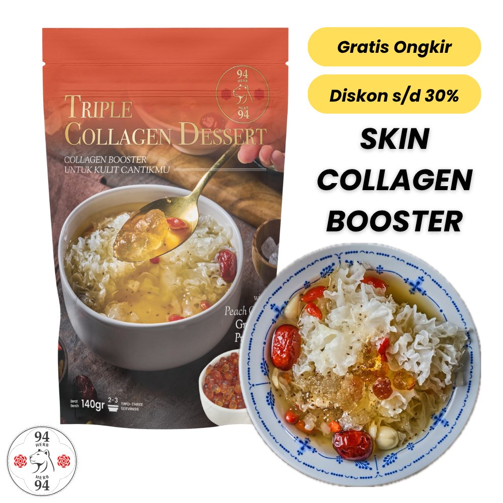 

Triple Collagen Dessert Lengkap Premium / Peach Gum / Snow Bird Nest / Minuman Kolagen