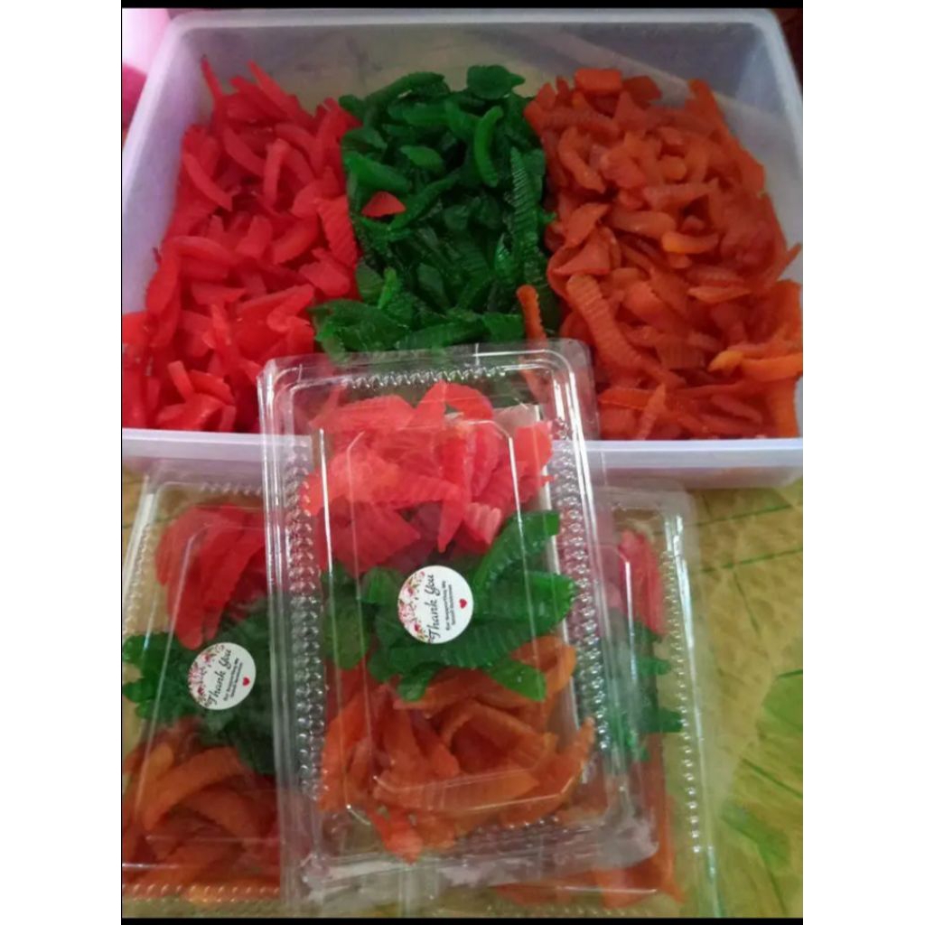 

Manisan pepaya California kering prozen kemasan 1kg