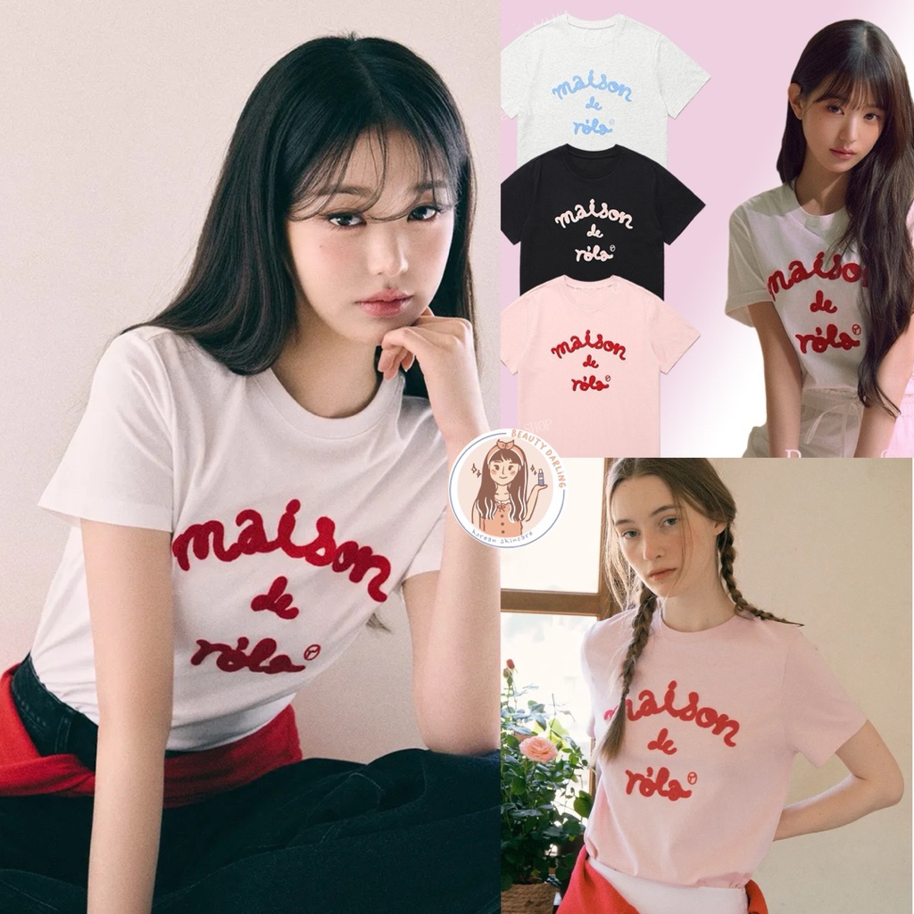 READY STOCK ORIGINAL ROLA ROLA X WONYOUNG IVE MAISON DE ROLA ROLA TEE | WHITE OR PINK TEE
