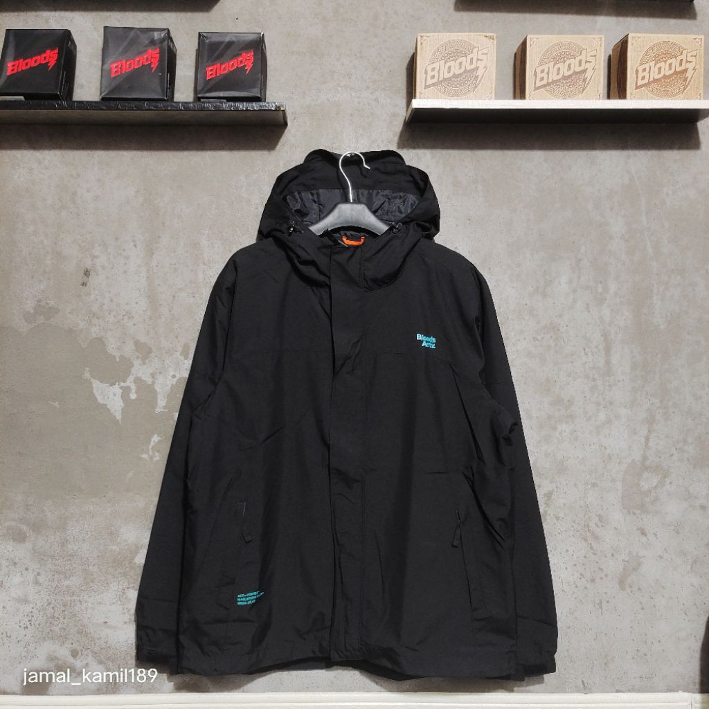 JACKET OUTDOOR BLOODS  ACTV DELUGE  BLACK ORIGINAL.