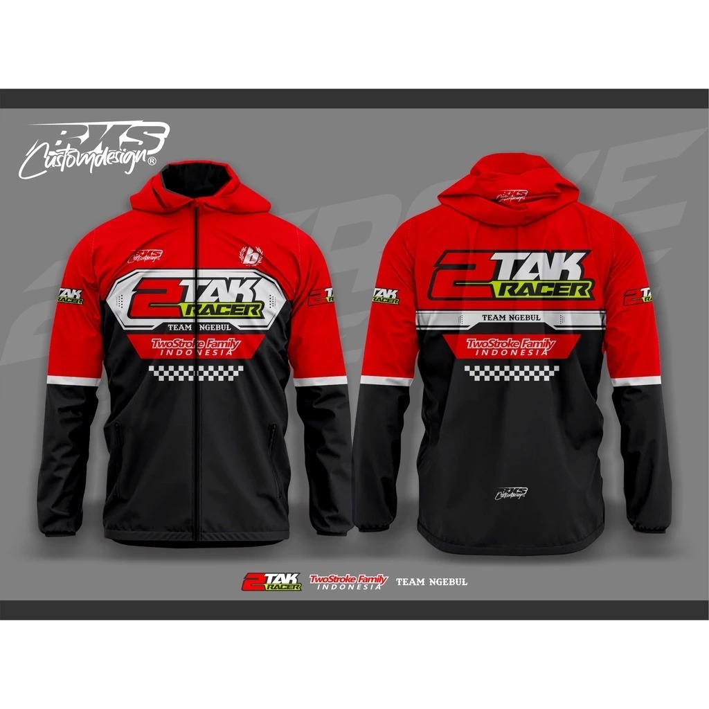 JAKET 2TAK 2STROKE RACING PREMIUM WATERPROOF 2STROKE YAMAHA KAWASAKI SUZUKI HONDA BAHAN PARASUT