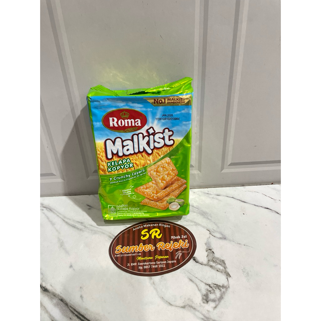 

ROMA MALKIST KELAPA KOPYOR BERAT 213gram