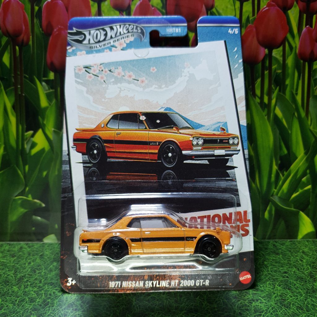 HOTWHEELS SILVER SERIES 1971 NISSAN SKYLINE HT 2000 GT-R VINTAGE ICON