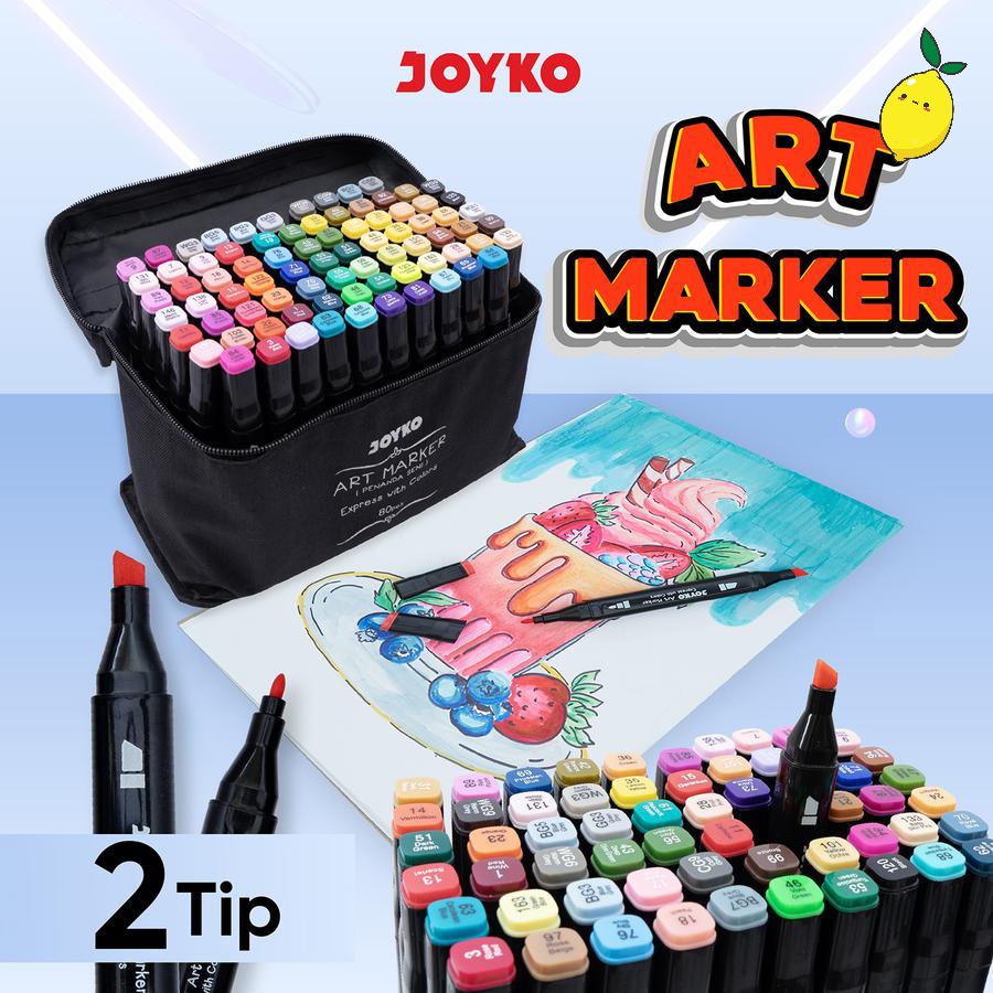 

Art Marker / Alcohol Marker Spidol Berwarna Joyko ARMK-74-30 ~ 80