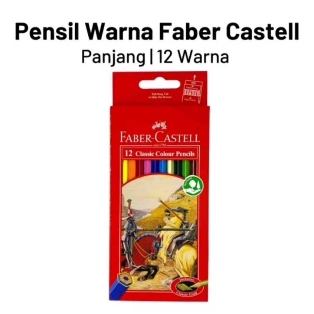 

Pensil 12warna Faber Castell Panjang
