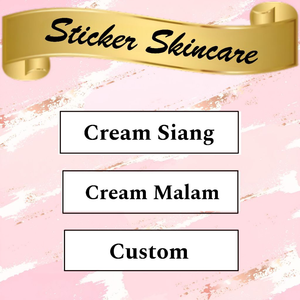 

(ISI 100 PCS) sticker skincare custom