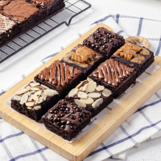 

KUE BROWNIES MIX (Coklat Panggang Sekat Hampers, Gift/Hadiah, Graduation, Birthday, Souvenir)