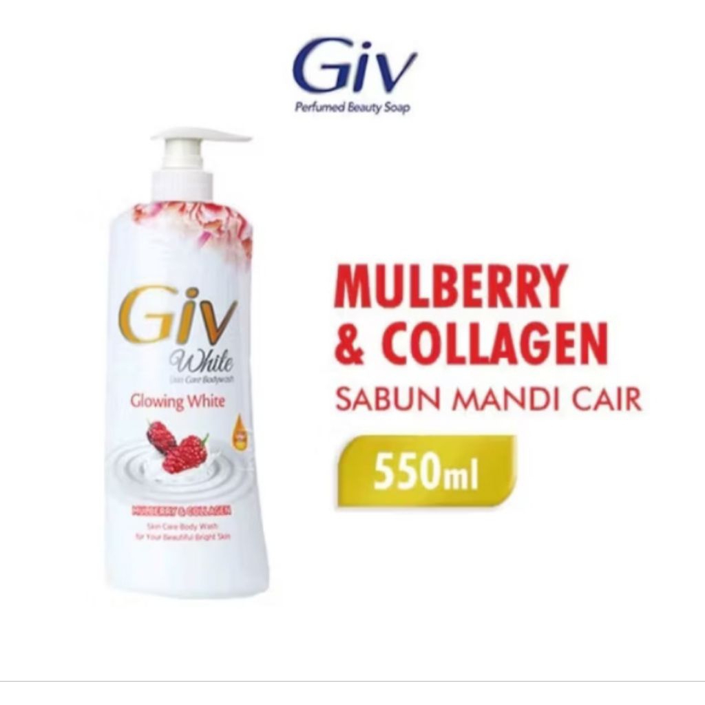 Giv Body Wash Pump 550ml / Giv Sabun Mandi Cair Botol Pump 550ml