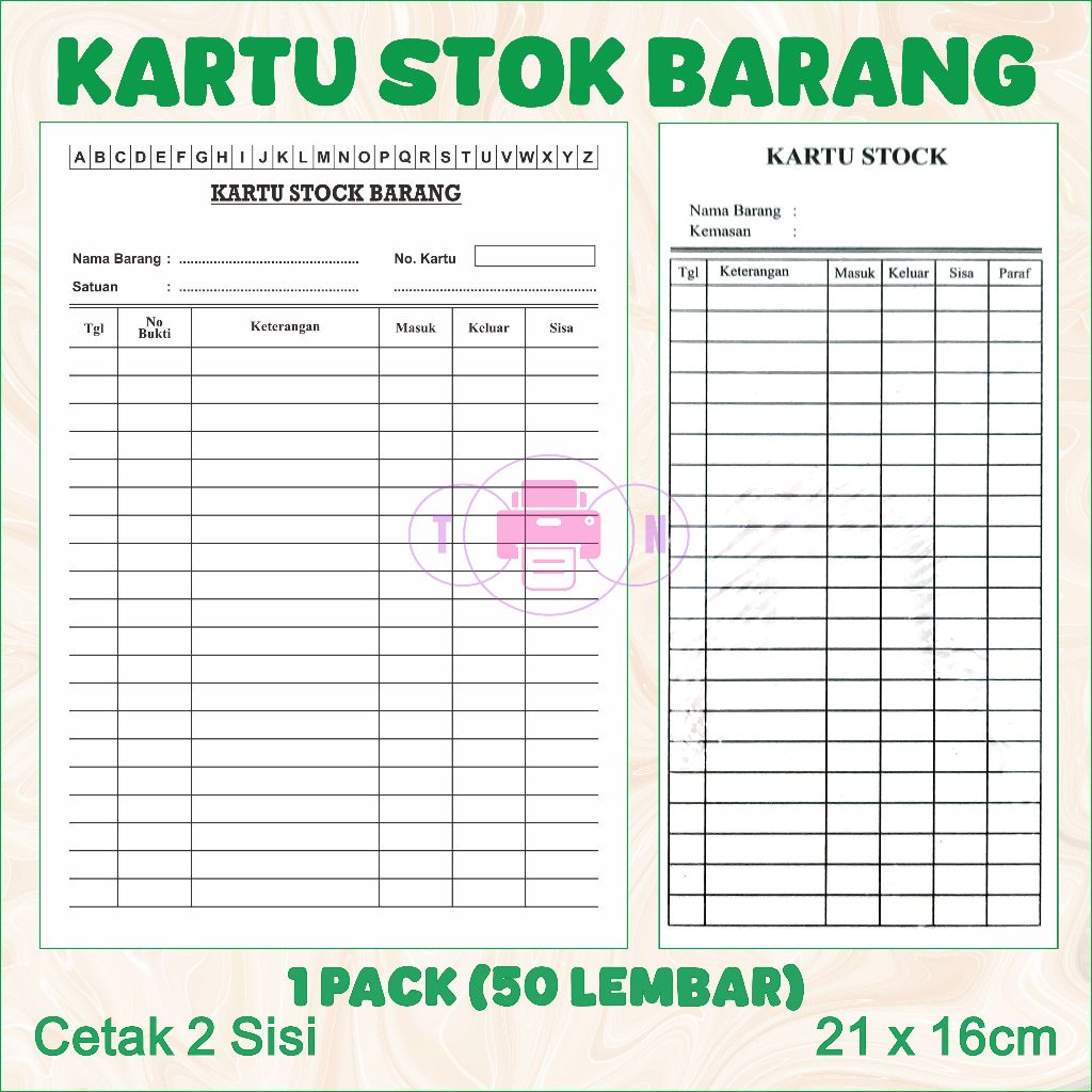 

Kartu Stok Barang & Obat Bolak Balik 50 Lembar | Kartu Stok Gudang ATK