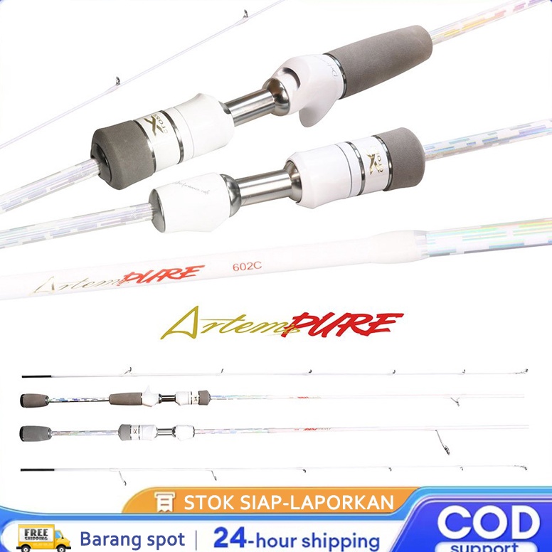 Terlaris Joran Pancing ArtemisPure UL Karbon Ujung Padat Joran Putar 15m 198m Ultraringan Joran Bait
