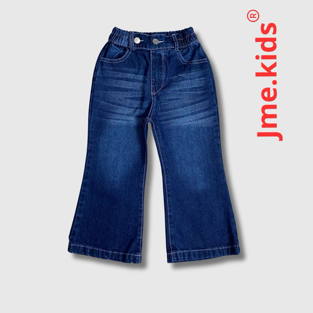 JME  Kids - Celana Cutbray Retro Bahan Jeans Untuk Anak Perempuan Usia 4th-13th