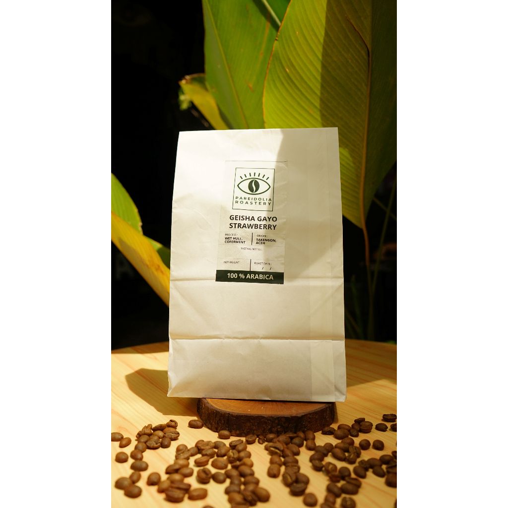

Kopi Geisha Gayo Strawberry Wet Hull Coferment 100gr – Pareidolia Roastery