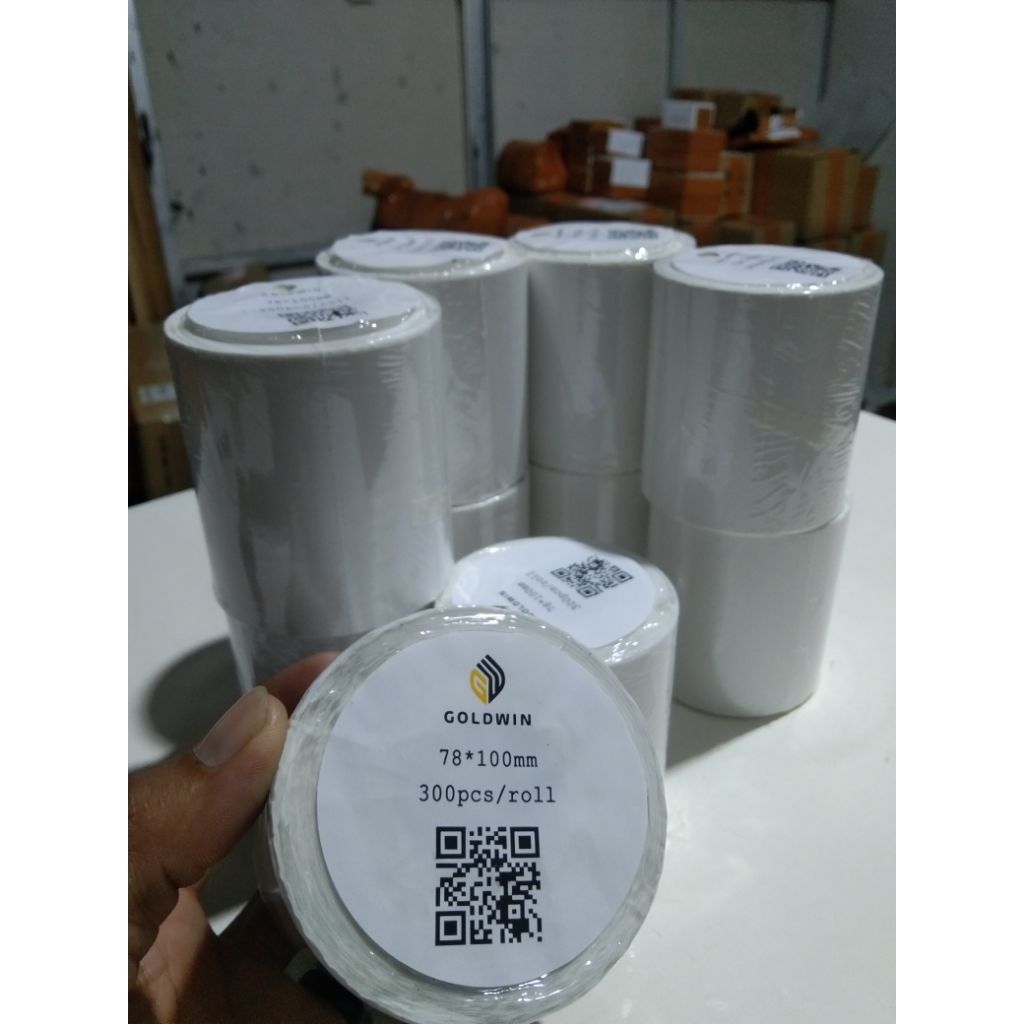

Kertas Label Thermal 78mm × 100mm 300 pcs/ Roll