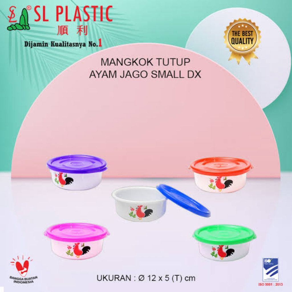 Mangkok tutup ayam jago putih | mangkok plastik | mangkok anti tumpah