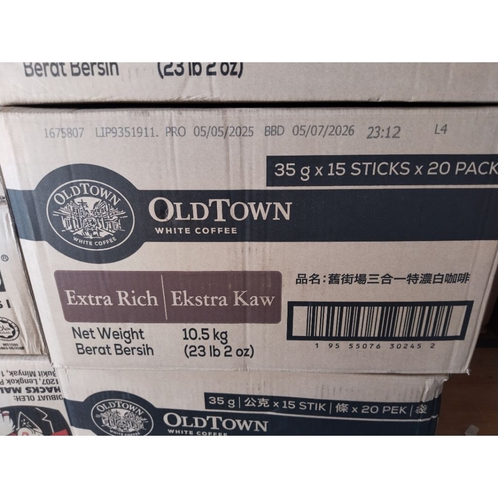 

Oldtown white coffee extra rich per dus