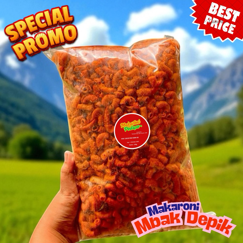 

Makaroni Pedas 1/4kg Dengan Bumbu Pedas Khas Indonesia, Gurihnya Nempel, Camilan Favorit Semua Orang