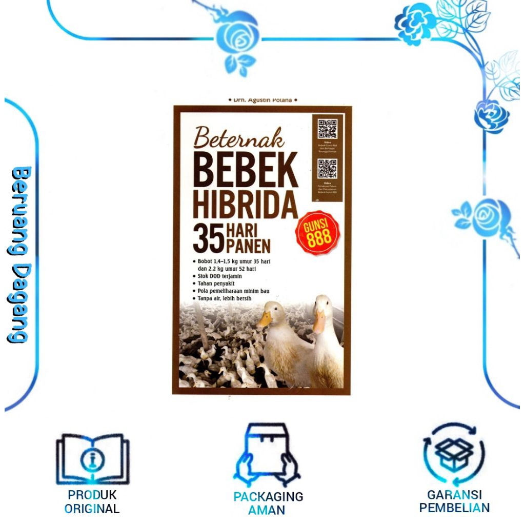 Buku BERTERNAK BEBEK HIBRIDA GUNSI 888 : 35 HARI PANEN