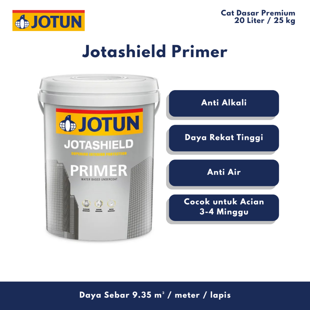 Cat Dasar Jotun Jotashield Primer - Cat Sealer Alkali Kelas Premium Eksterior 20 Liter