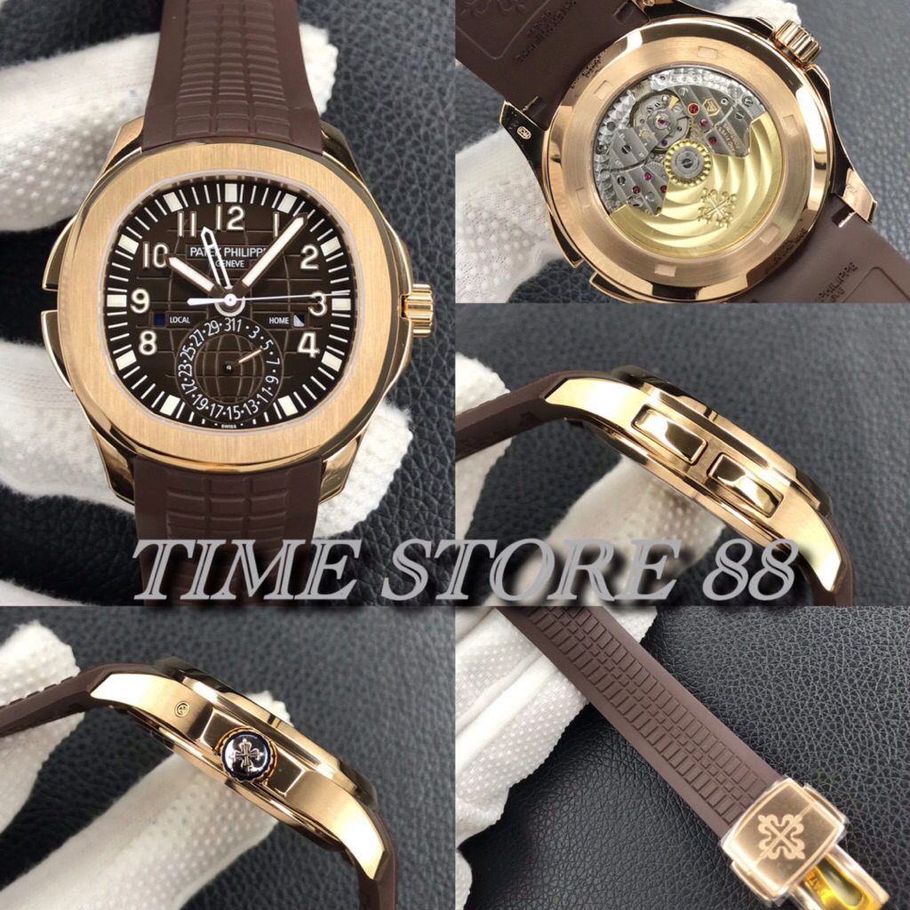 ZF Factory Patekhilippe Aquanaut Travel Time 5164 Brown Dial Rose Gold 41mm