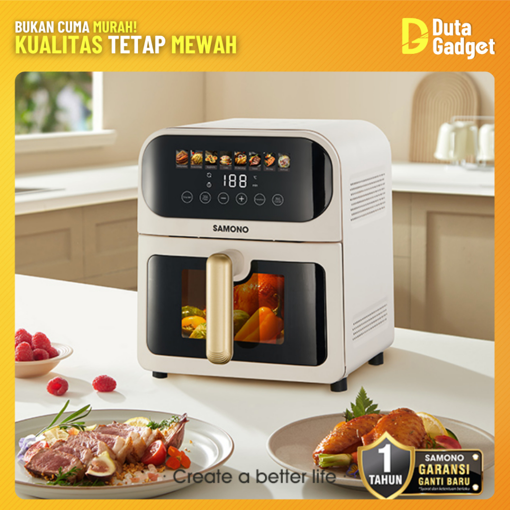 SAMONO Air Fryer Digital 6.5 Liter Touchscreen 700 Watt SW-AFW65 / Air Fryer Samono