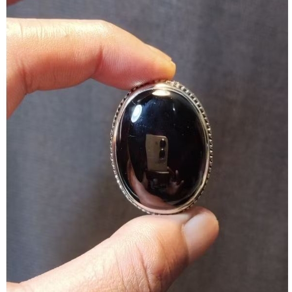 batu akik yaman wulung motif sarang laba "