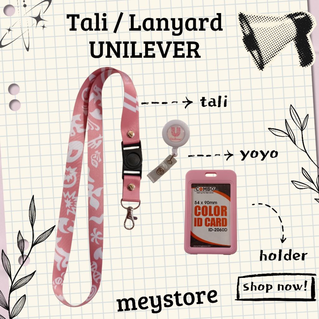 

READY Tali / Lanyard UNILEVER Baru Pink [STOCK MELIMPAH] Termurahhh!!