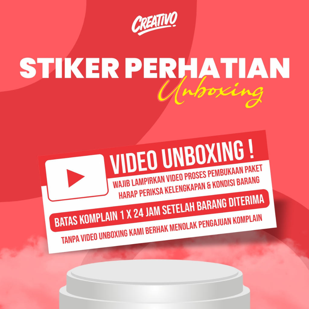 

STIKER UNBOXING 27 PCS 7 X 3 CM